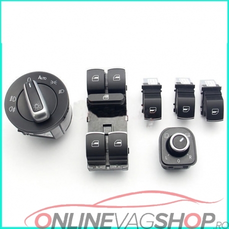 Set bloc lumini, ornament crom geamuri pt gama Volkswagen