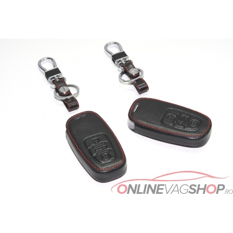 Husa piele pentru cheie Audi A1 A3 A4 A5 A6 A7 A8 Q3 Q5 Q7 TT 