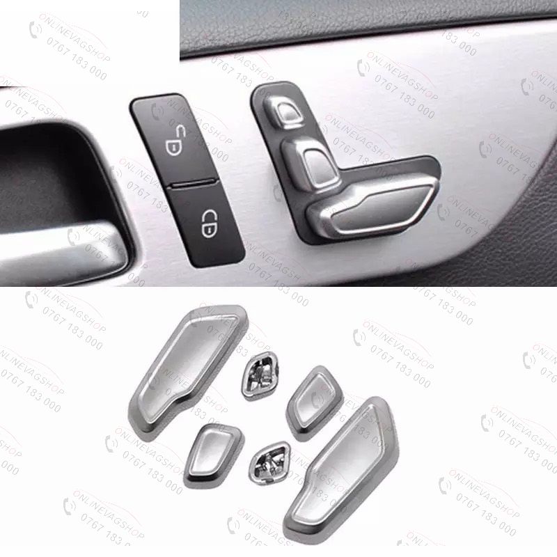 Set butoane reglaj scaun cromate Mercedes E-class W212 ,C-class W204