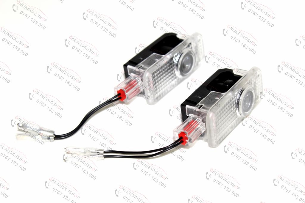 Set lampi dedicate cu logo Volkswagen pt portiere VW Passat B5, Touareg, Phaeton