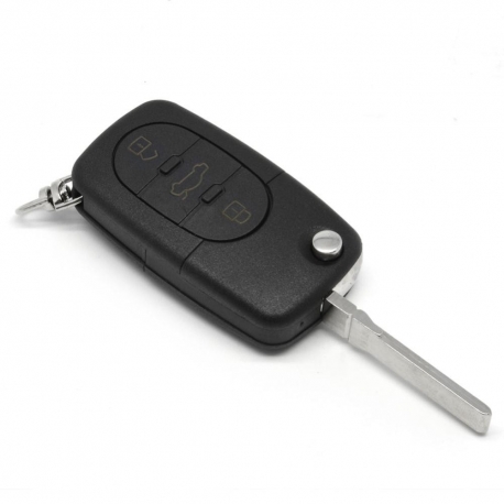 Carcasa cheie Audi 3 butoane briceag cu 2 baterii CR1616