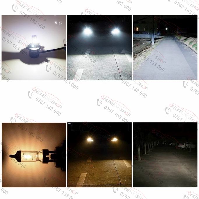 Set becuri LED H1, H4,  6000LM